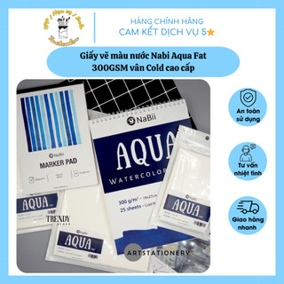 Giấy Vẽ Màu Nước NaBii Aqua Fat 300gsm , giấy tô màu cao cấp Touchcoolvn - B24