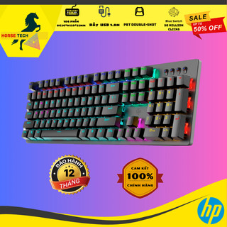 Bàn phím cơ chính hãng HP - full size 104 phím cơ thật có đèn led RGB