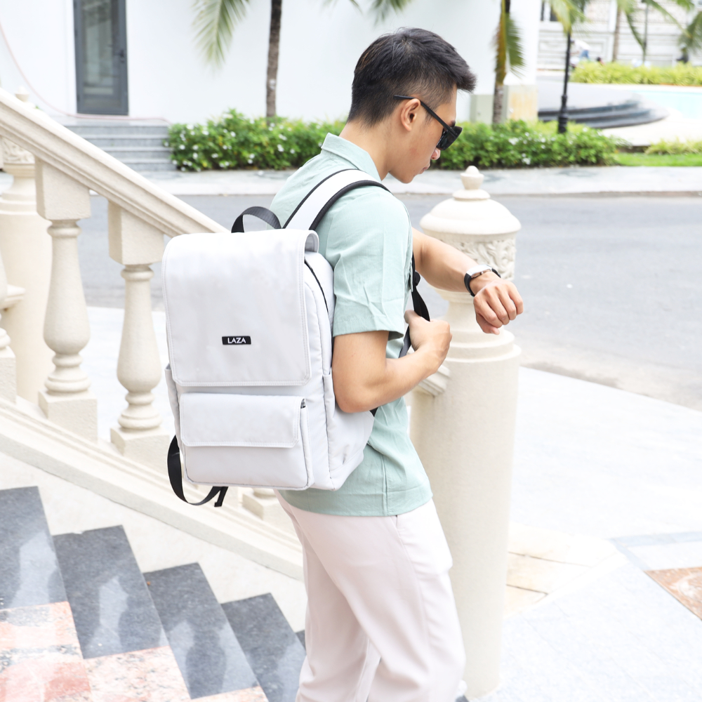 Balo laptop nam nữ thời trang LAZA Lucid Backpack 585 - Chất liệu canvas trượt nước - Premium collection