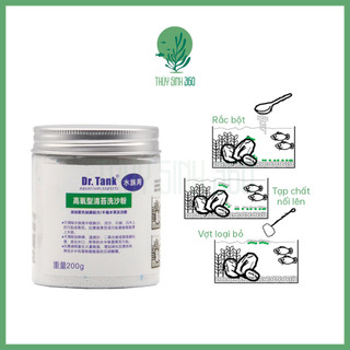 Bột vệ sinh bể cá dr.tank - sử dụng làm sạch cặn, tạp chất - tăng cường oxy cho bể cá