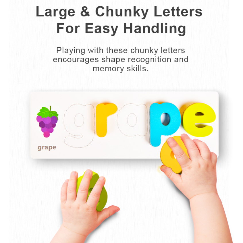 Đồ chơi giáo dục sớm học tiếng Anh rèn ghép chữ Mideer English Spelling Games Phonic sight words có 40 flash cards