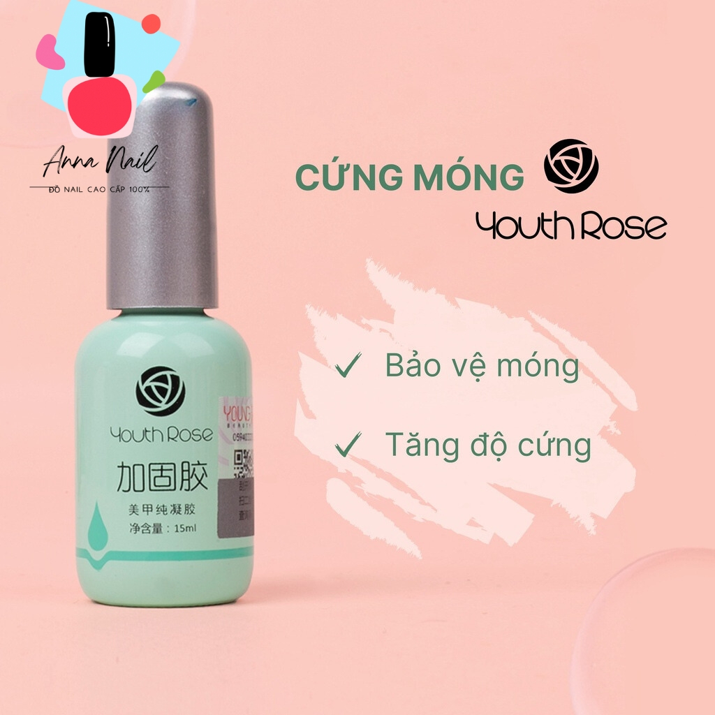 Chai Sơn Base Top Cứng Hoa Hồng, Sơn Liên Kết Móng 15mlin Chính Hãng\