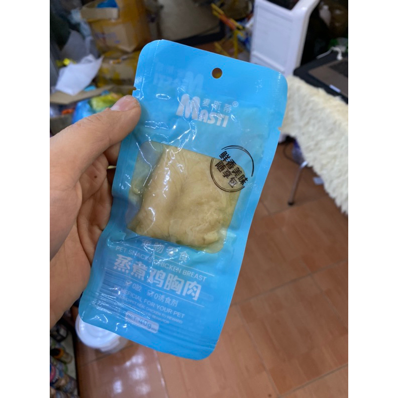 Ức gà hấp masti cho chó mèo 40gr m86pet