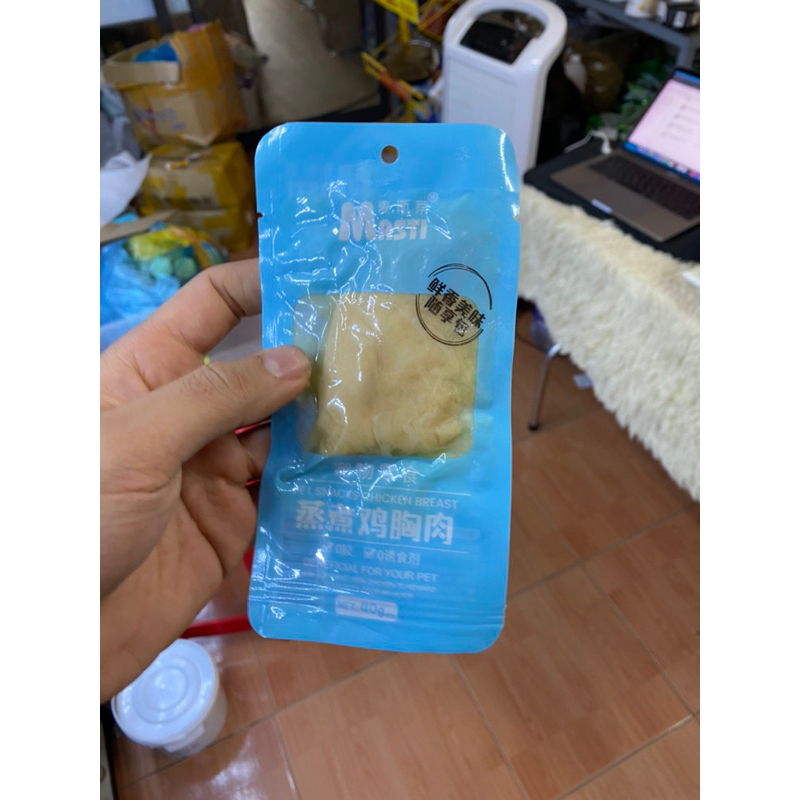 Ức gà hấp masti cho chó mèo 40gr m86pet