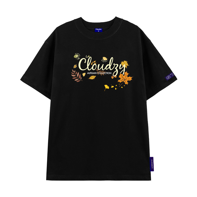 Áo phông local brand nam nữ unisex tay lỡ thun form rộng teen cổ tròn oversize cotton màu đen trắng tee CLOUDZY LEAF