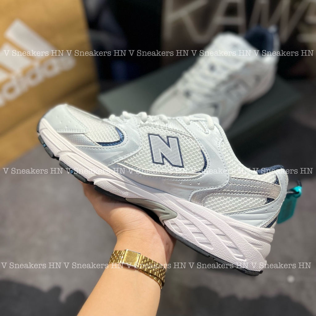 Giày Thể Thao NB 530 White Silver NB Xám Bạc Newbalannce White Grey