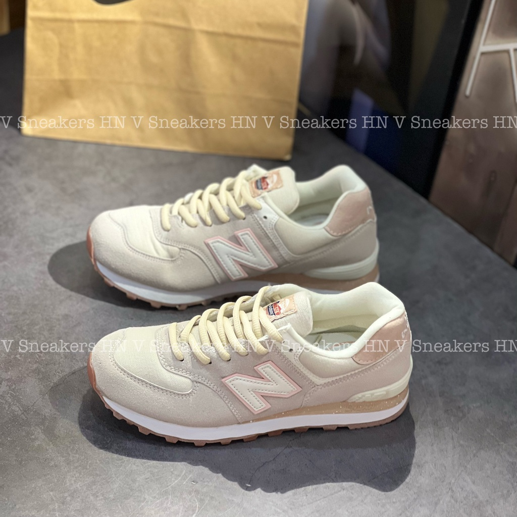 Giày New Balanc Grey Pink - NB 574 Xám/Hồng