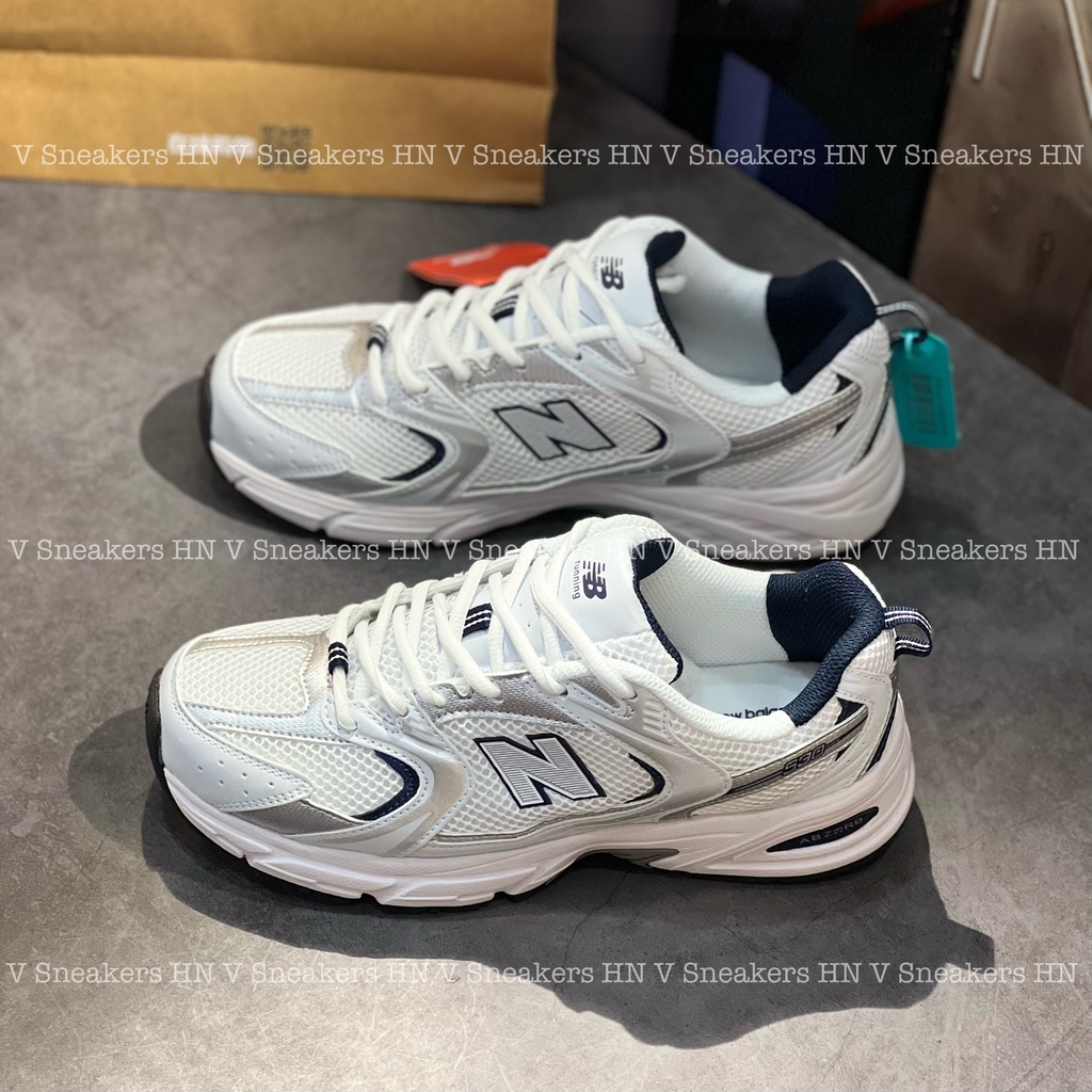 Giày Thể Thao NB 530 White Silver NB Xám Bạc Newbalannce White Grey
