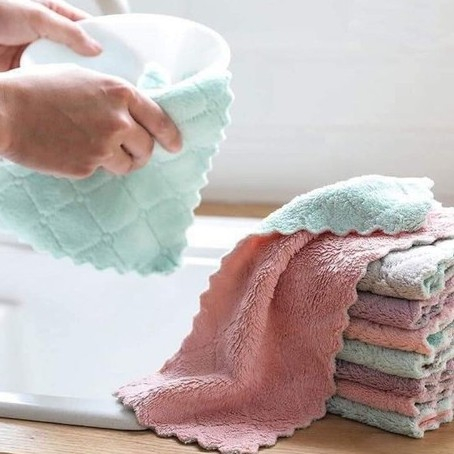 Sét 20 khăn lau sợi than tre màu ghi siêu thấm