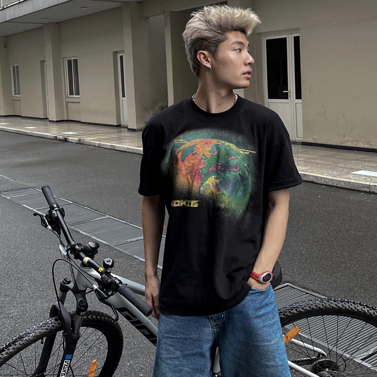 Áo thun nowsg NEEDS OF WISDOM Earth Tee vải cotton 4 chiều kun shop unisex.