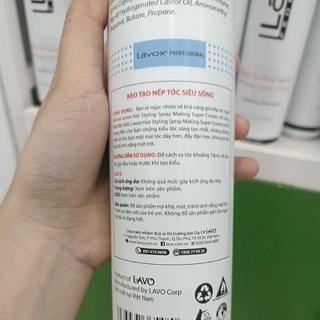 keo xịt lavox tạo kiểu tóc 42ml