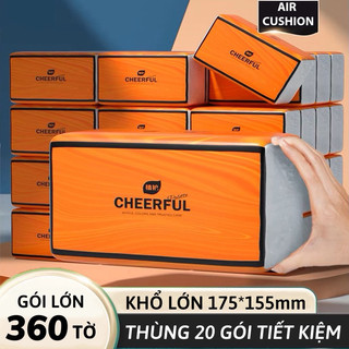  Giấy ăn cao cấp CHEERFUL nội địa Trung thùng 20 gói rút khăn giấy siêu dai chất liệu bột gỗ nguyên sinh 