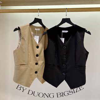  Áo Gile vạt nhọn Basic BIGSIZE 55-80KG QAK04 -  BY DUONG BIGSIZE  