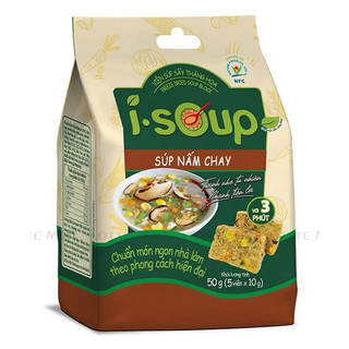 Canh Khoai Mỡ/ súp nấm/ chua Chay Ăn Liền I-Soup 50G (5 Viên x 10G)