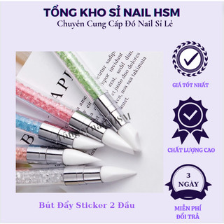 Bút đẩy sticker 2 đầu silicon - Phụ kiện đồ nail HSM