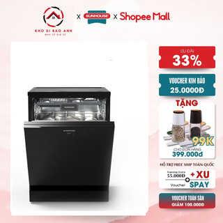 Máy rửa bát Sunhouse SHB8615SEB,Tính năng khóa trẻ em an toàn,hẹn giờ , tính năng cảnh báo lỗi tiện lợi,tiết kiệm điện