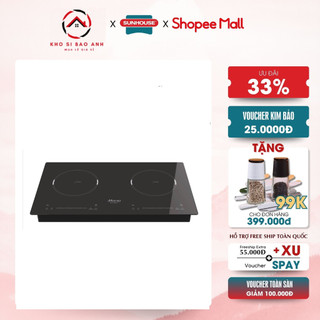 Bếp đôi điện từ Sunhouse Mama MMB9205,Truyền nhiệt nhanh - Tiết kiệm điện-an toàn tiện lợi