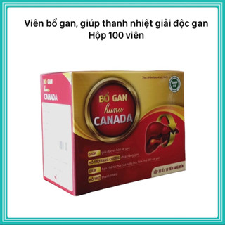 Bổ Gan Huna Canada Giúp Thanh Nhiệt, Giải Độc Và Bảo Vệ Gan Hộp 100 viên
