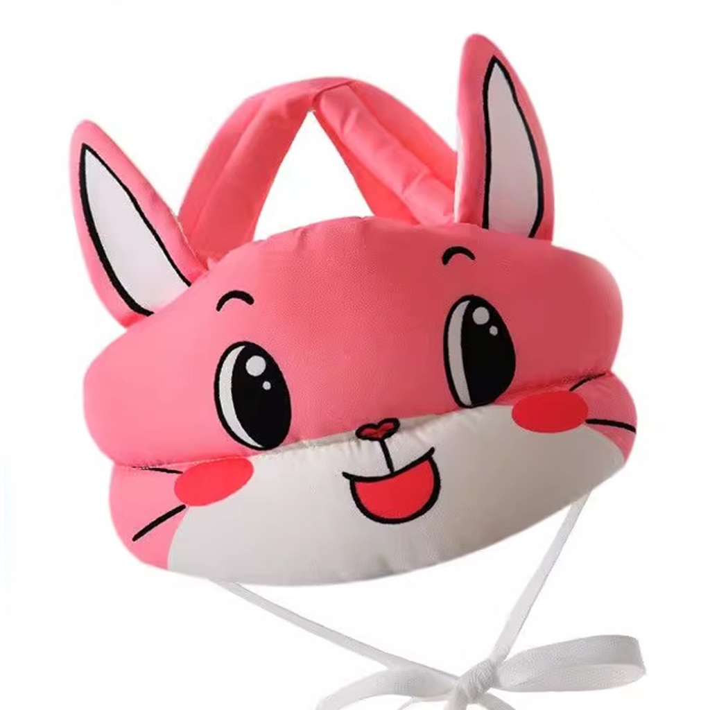 Mũ bảo vệ đầu cho bé tập đi - Mũ bảo hiểm cho bé hình Thỏ hồng