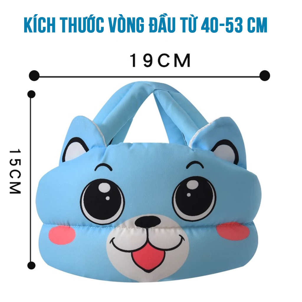 Mũ bảo vệ đầu cho bé tập đi - Mũ bảo hiểm cho bé hình Mèo con