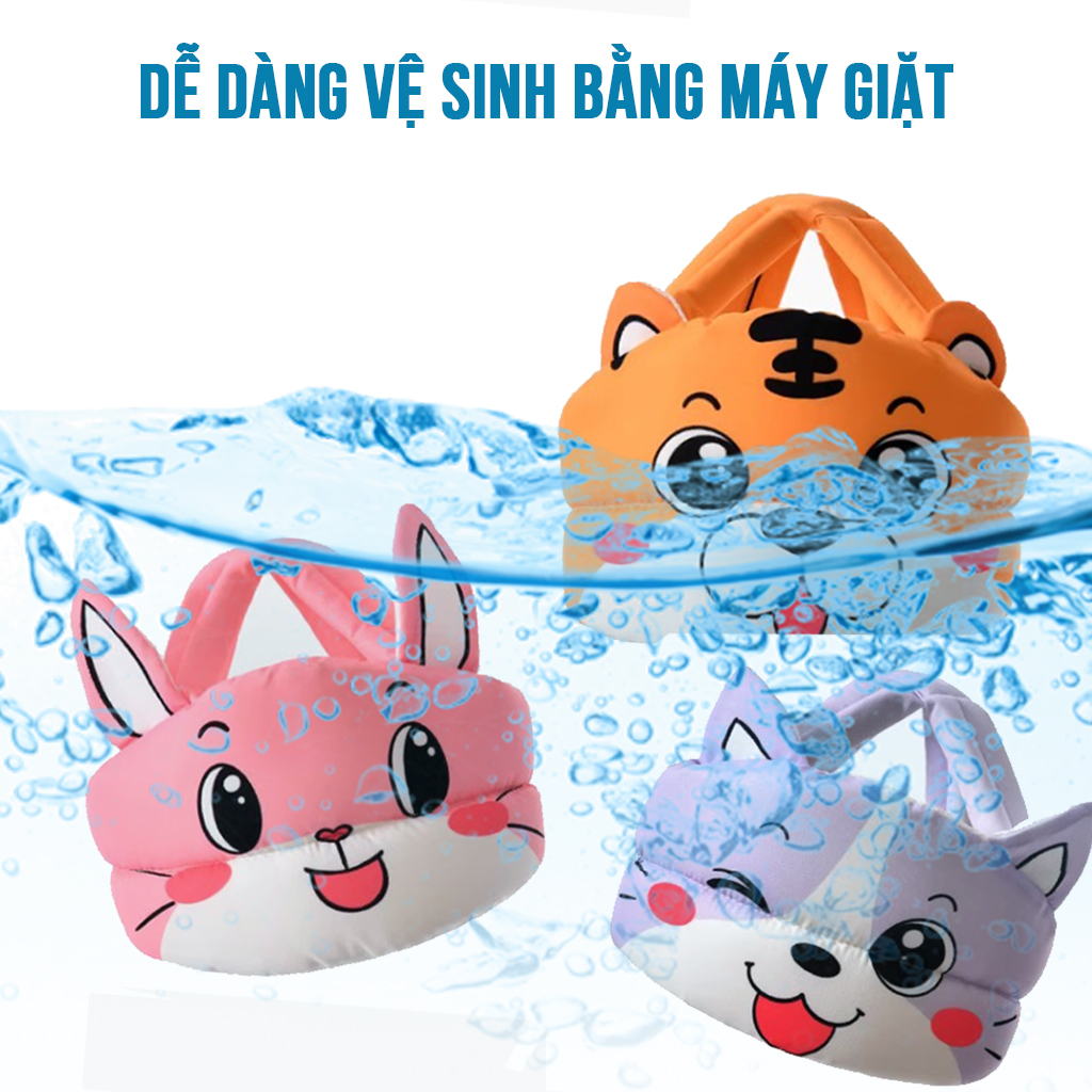 Mũ bảo vệ đầu cho bé tập đi - Mũ bảo hiểm cho bé hình Mèo con