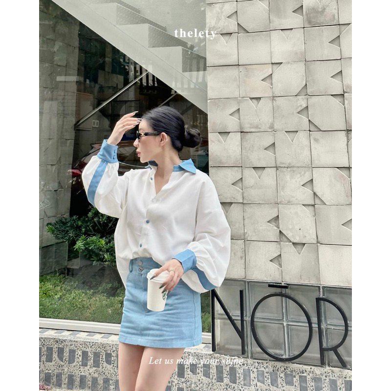 Chân Váy Denim Mini NAVI SKIRT | 𝐭𝐡𝐞𝐥𝐞𝐭𝐲