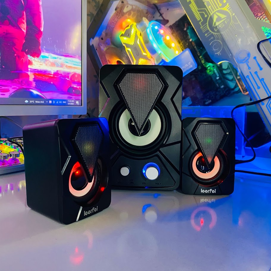 Loa máy tính 2.1 để bàn Bass Siêu Trầm loa vi tính cây giá rẻ FT 202 cho máy tính laptop PC Âm Thanh Khủng