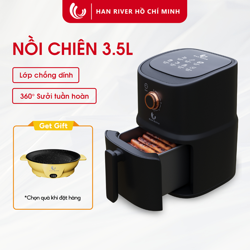 Nồi chiên không dầu HAN RIVER dung tích 3.5L chính hãng - Hàng chính hãng