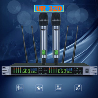 Micro Karaoke Không Dây Shure UR-32D (Hàng nhập khẩu xịn, 4 Anten bắt sóng mạnh, Mic chuyên Karaoke)