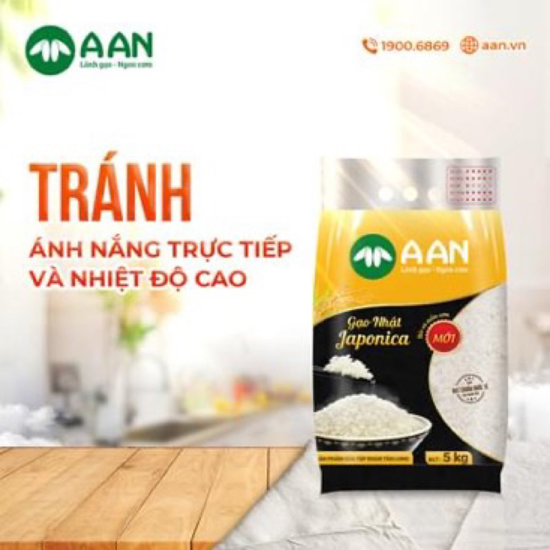 Gạo Japonica chính hãng A AN túi 5kg