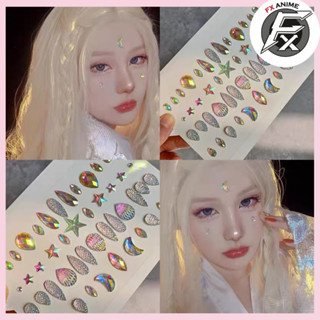  Đá đính mắt makeup  Đá dán mặt trang điểm lấp lánh có thể kết hợp dán móng tay Fx Anime 