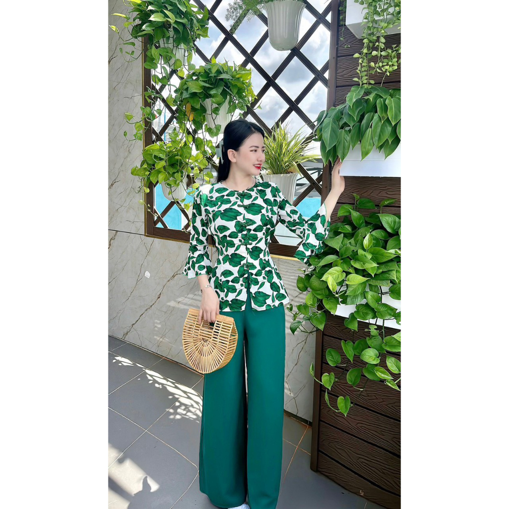 BỘ BÀ BA LỤA HOA 3D TAY XÒE