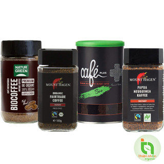 Cà phê cafe hòa tan hữu cơ 100g Mount Hagen - Natur Green - Cafe Plus