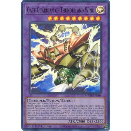 Gate Guardian of Thunder and Wind - MAZE-EN004 - Super Rare