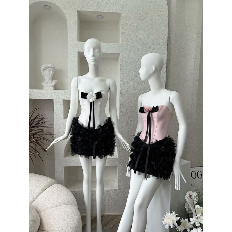 Đầm cúp bồng hoa trà