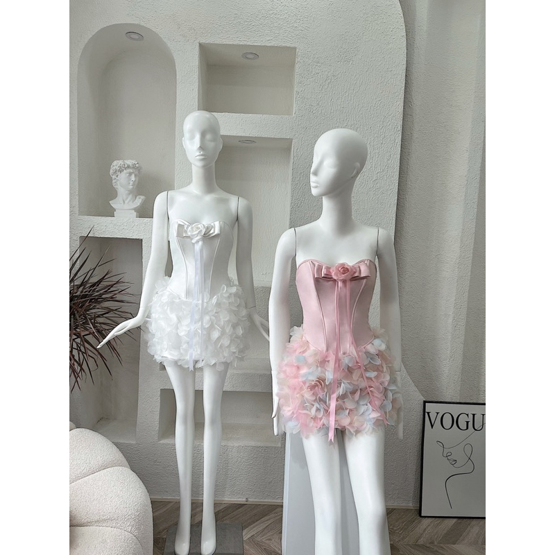 Đầm cúp bồng hoa trà