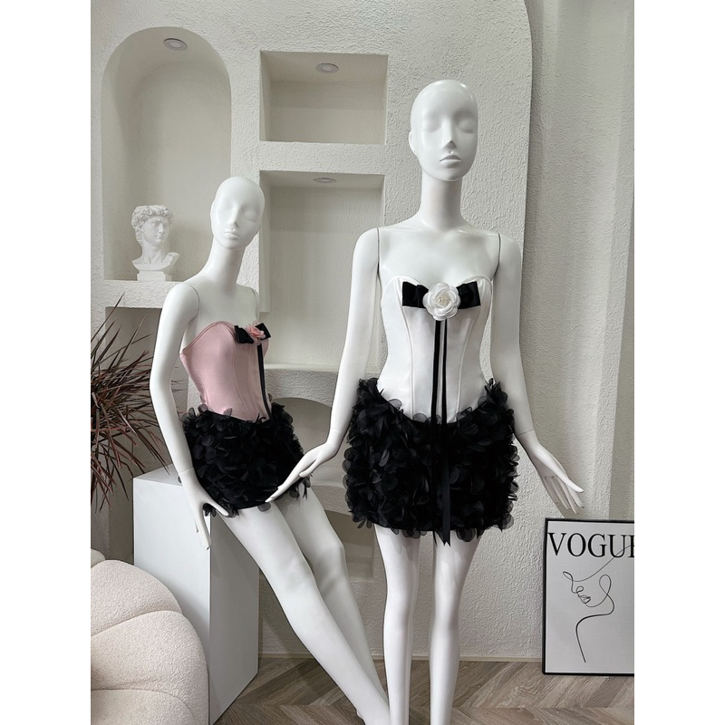 Đầm cúp bồng hoa trà