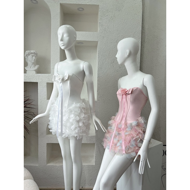 Đầm cúp bồng hoa trà