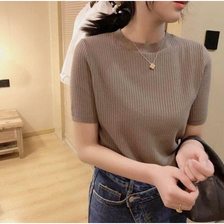 - Áo len mongtoghi cộc tay cao cấp - LL08 - jannahouse