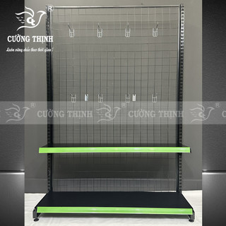 Kệ siêu thị đơn áp tường ( Cao 1m8 x dài 1m2 x rộng 35cm) màu đen