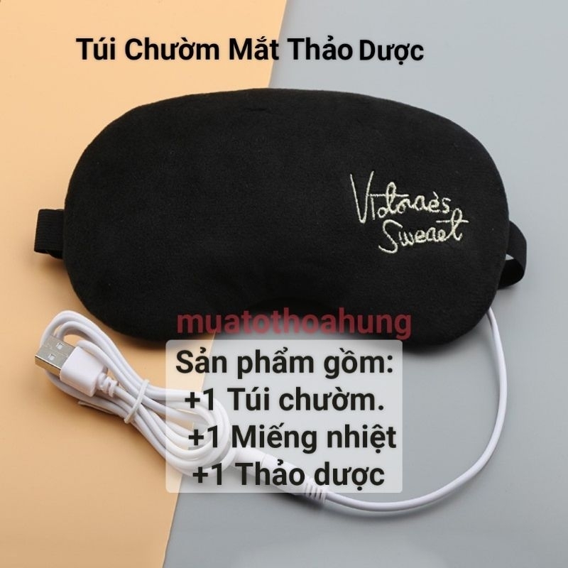 Túi Chườm Mắt Thảo Dược Làm Nóng Bằng Điện Thư Giản  Giảm Quầng Thâm Mắt