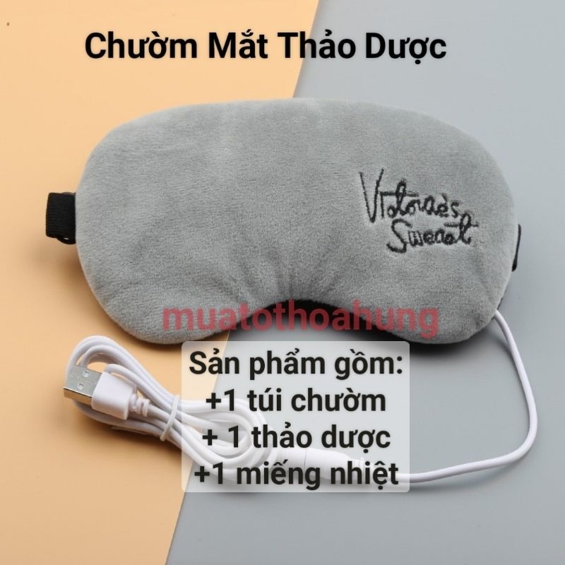 Túi Chườm Mắt Thảo Dược Làm Nóng Bằng Điện Thư Giản  Giảm Quầng Thâm Mắt