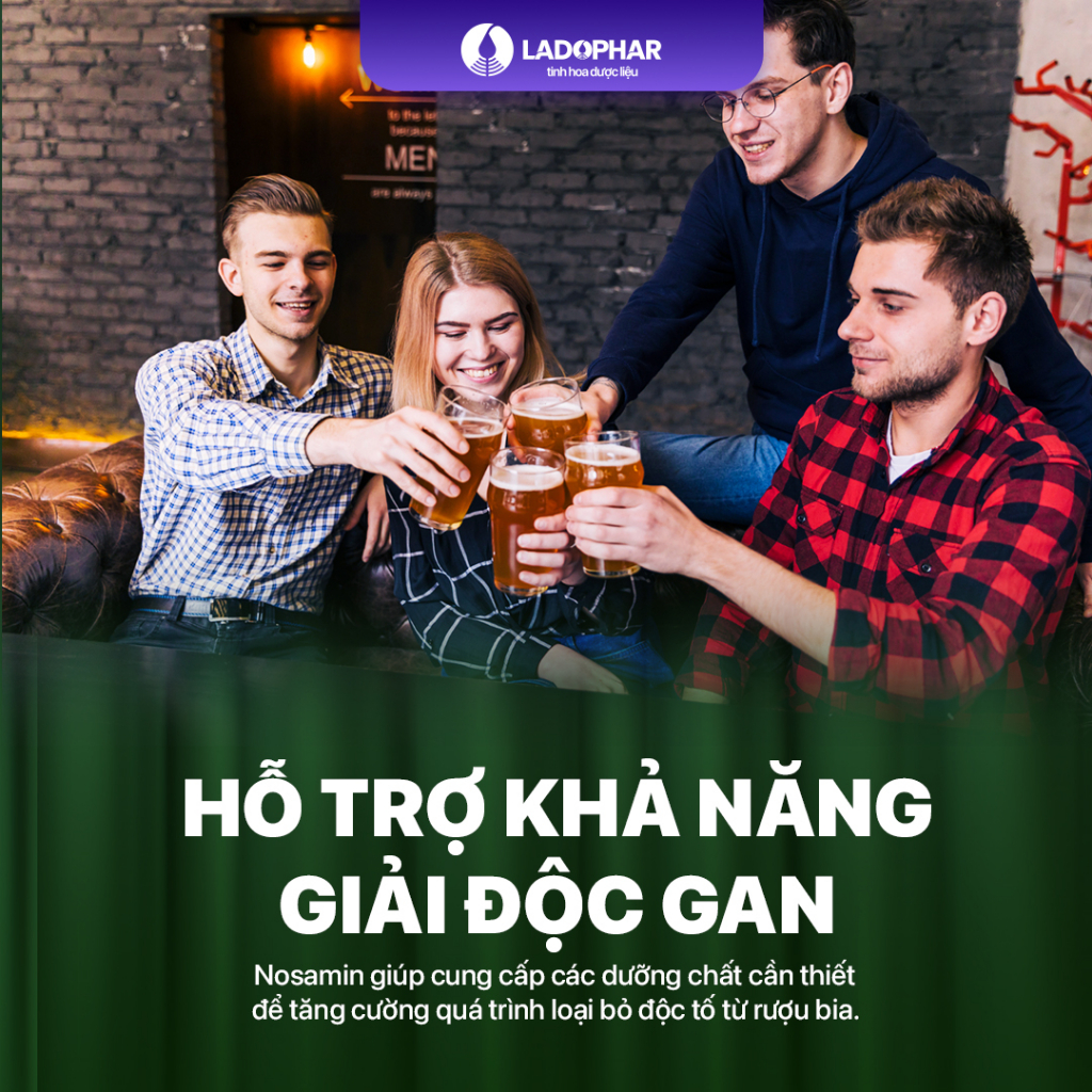 Giải rượu bảo vệ gan nosamin ladopharma