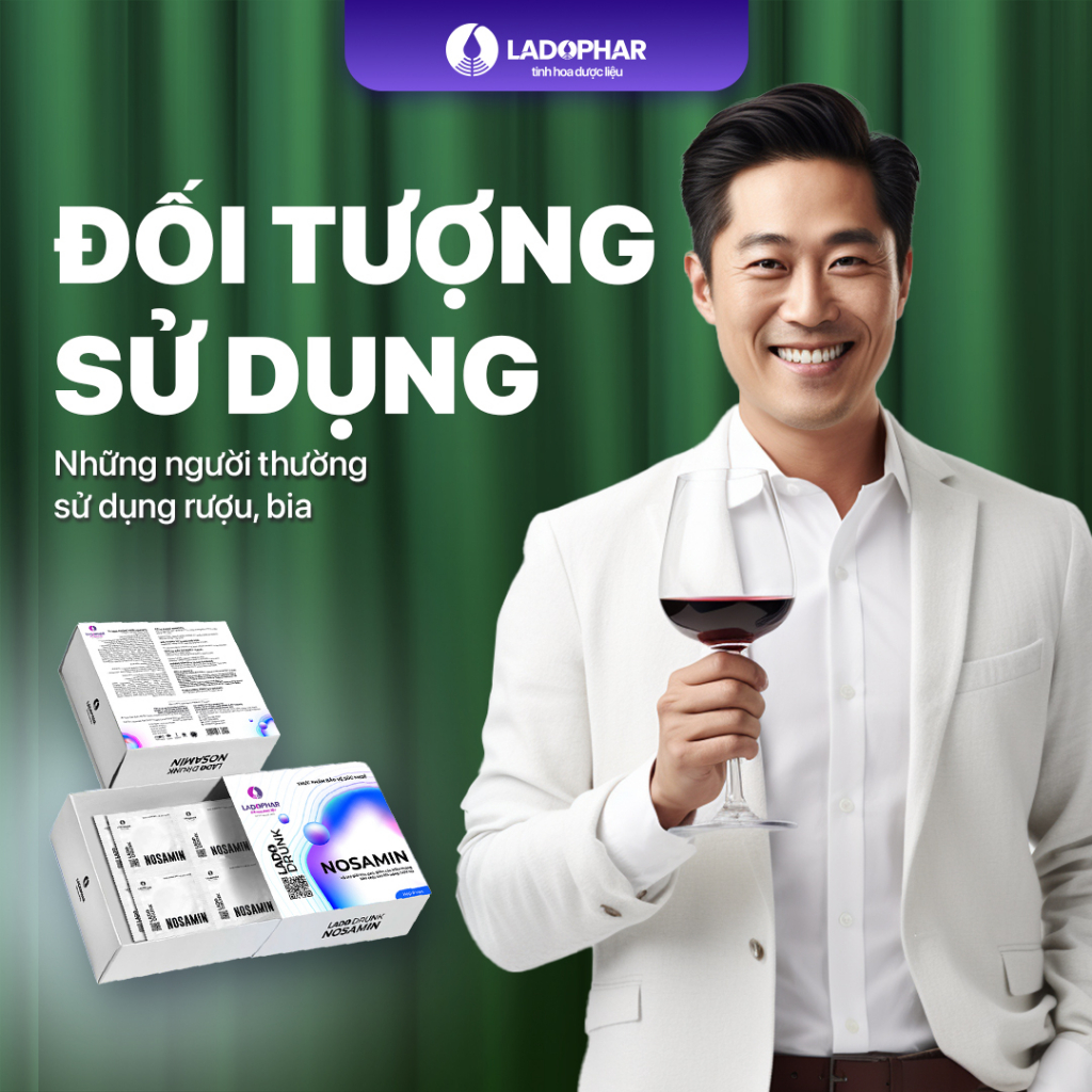 Giải rượu bảo vệ gan nosamin ladopharma