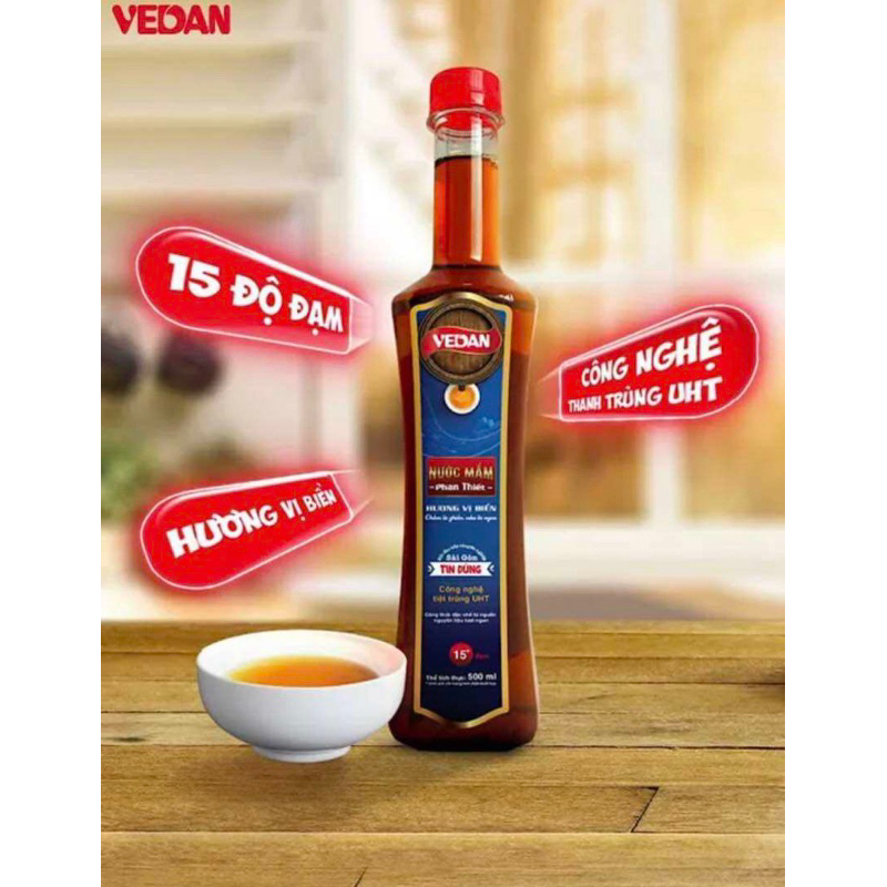 Nước mắm cá cơm Vedan 900ml thơm ngon vị cá Phan Thiết