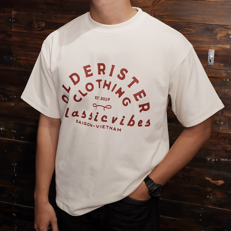 Áo Thun Retro Text - Olderister | 3 màu| Premium Cotton