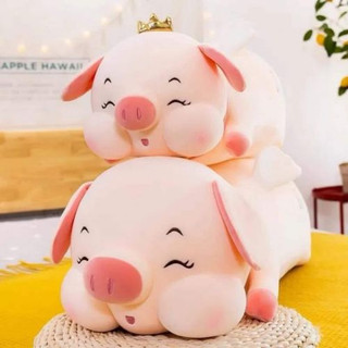Gấu Bông Heo Vương Miệng Thiên Thần Nằm Siêu Đẹp Size 1m1