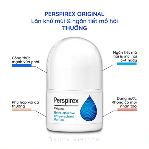 Lăn Khử Mùi Perspirex Cao Cấp Cho Mọi Loại Da Từ Nhẹ Tới Nặng 20ml