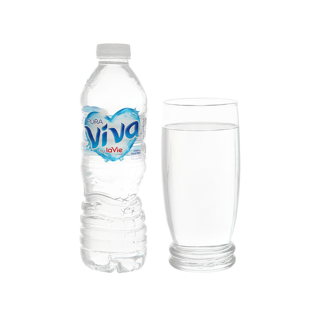 Thùng 24 chai nước tinh khiết VIVA LAVIE 500ml / Lốc 6 chai nước LA VIE VIVA tinh khiết 500ml