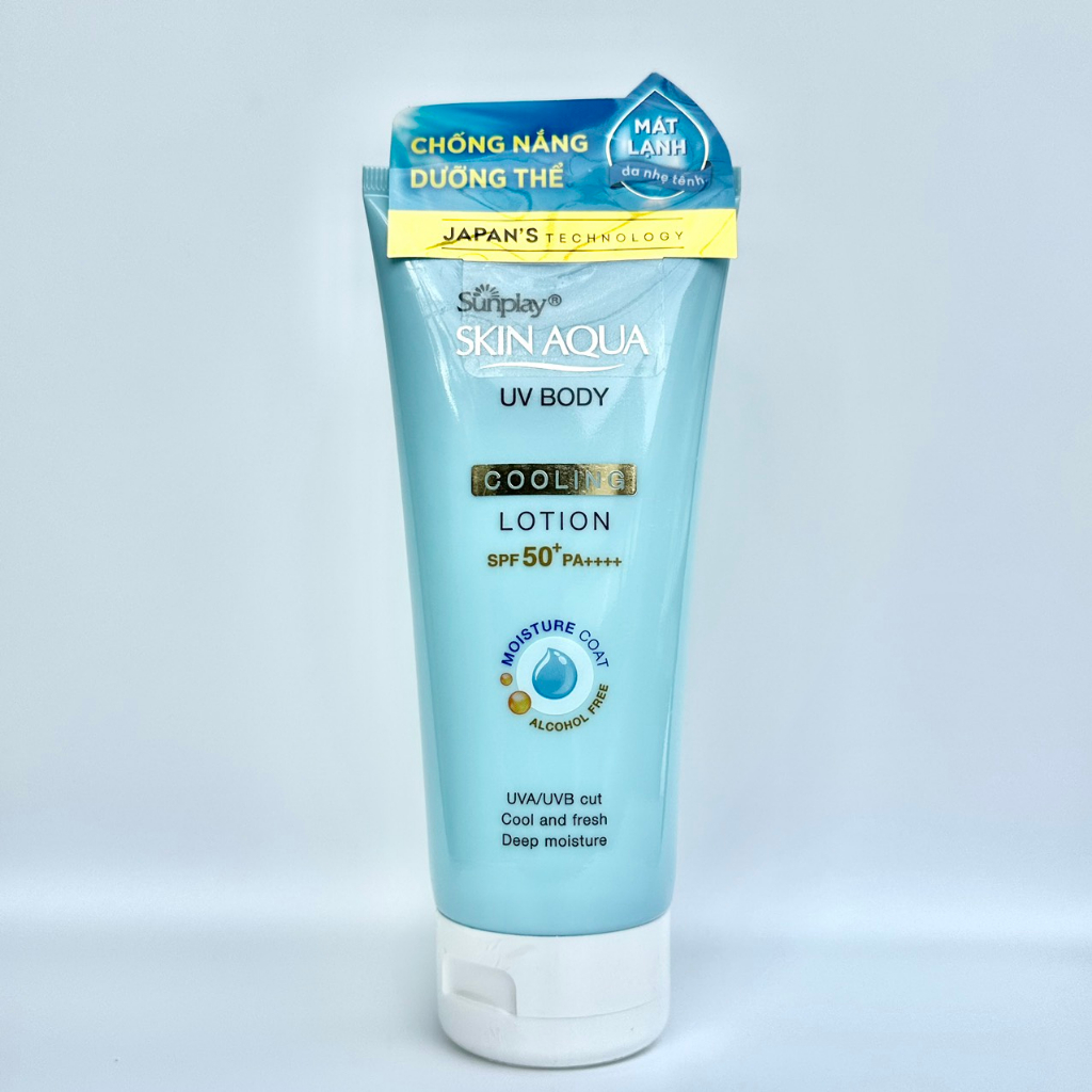 Kem chống nắng Body Skin Aqua, kem chống nắng Sunplay Skin Aqua UV Body Lotion dưỡng da trắng mịn 150g
